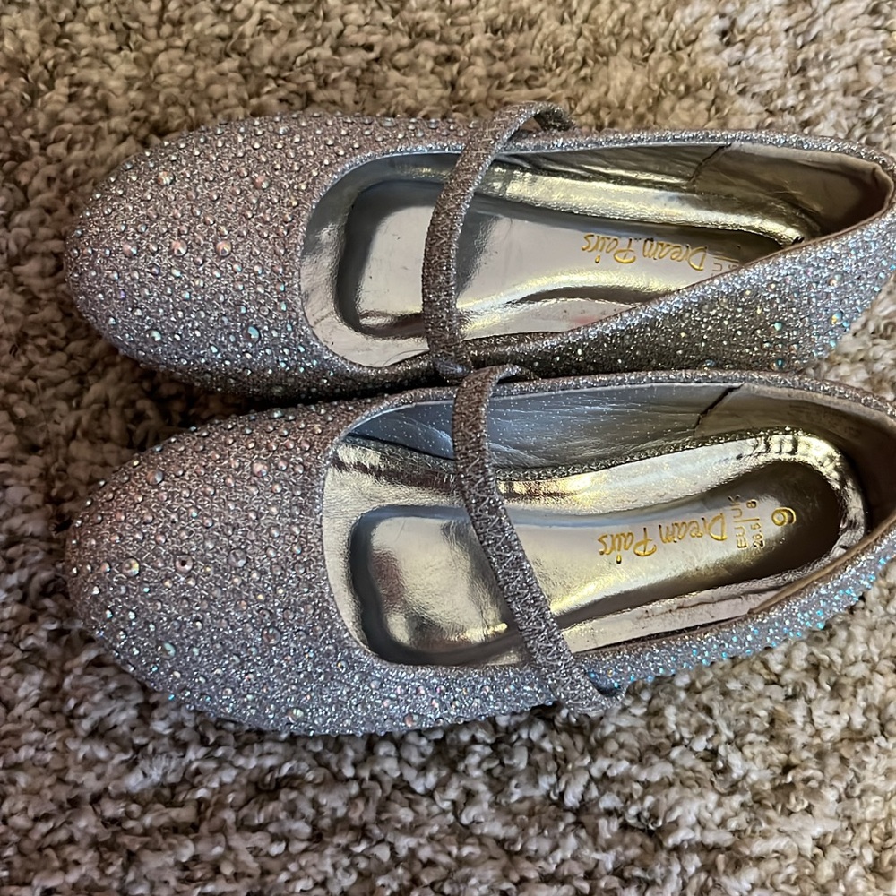 Silver Glitter Mary Jane Shoes